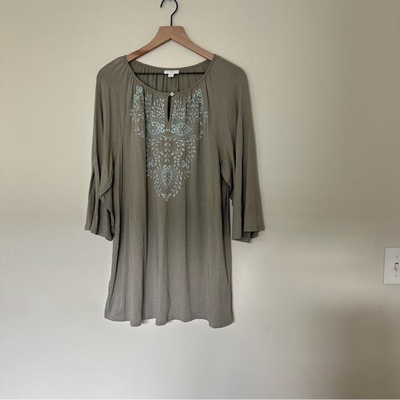 J JILL Embroidered Tunic Top - Picture 2 of 8